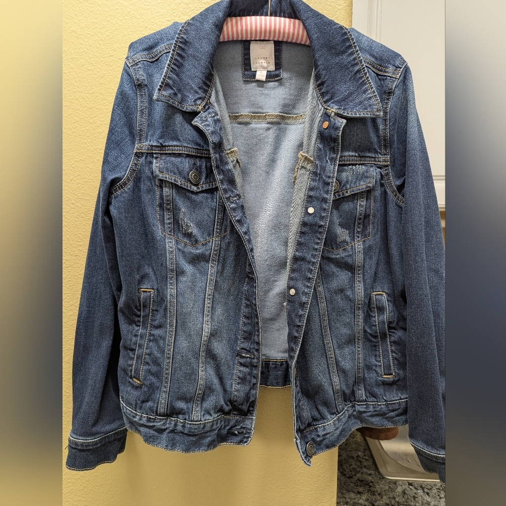 LC Lauren Conrad Dark Blue Denim Jacket (L)